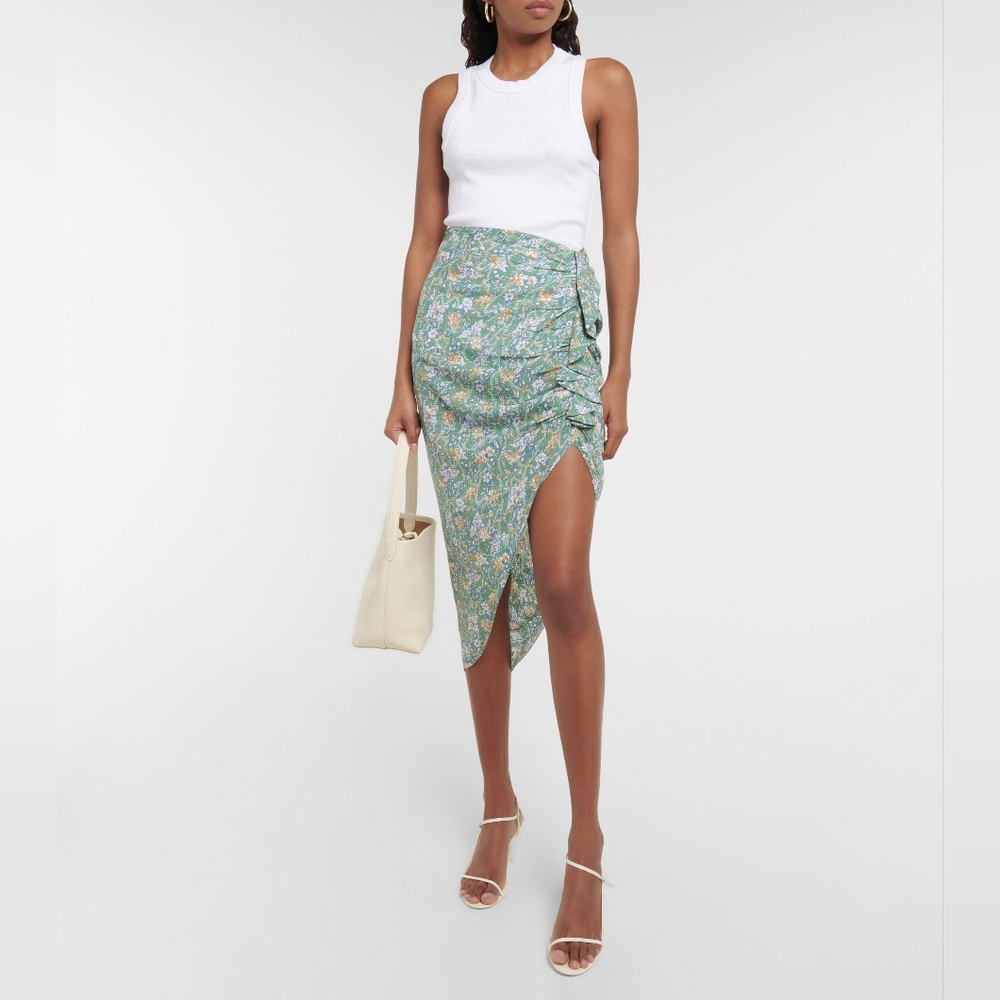 Veronica Beard Hazel floral asymmetric midi skirt Size Medium